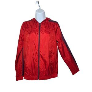 Puma Red Purple Women's Full Zip Windbreaker Hoodie Jacket S